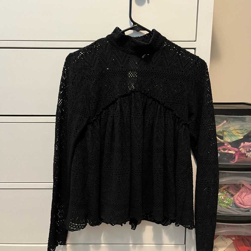 Free People Mock Neck Long Sleeve